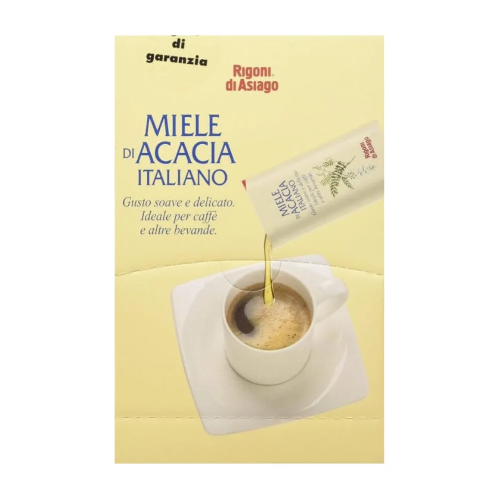 Miele di Acacia Italiano Rigoni di Asiago – Dispenser 100 Bustine da 5g - immagine 1
